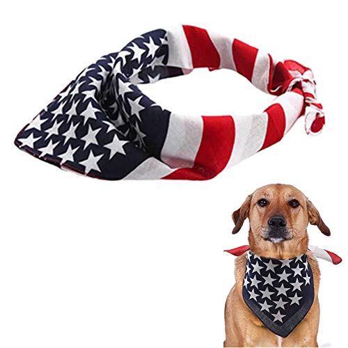 Csheng Hundehalstuch Katze Bandana Amerikanische Flagge Baumwolle Quadratisches Taschentuch Haustierschal Dreieckstuch Hundelätzchen Hundehalsband Bandana Welpe Bandana Hundehalstuch 1 von Csheng