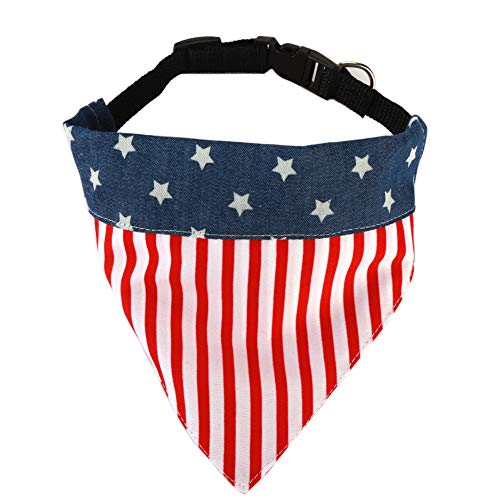 Csheng Hundehalstuch Katze Bandana Halsband Poppy Bandana Hundezubehör Amerikanische Flagge Haustier Dreieckstuch Hundespeicheltuch Hundespeicheltuch Hundehalstuch Schal Zubehör Small von Csheng