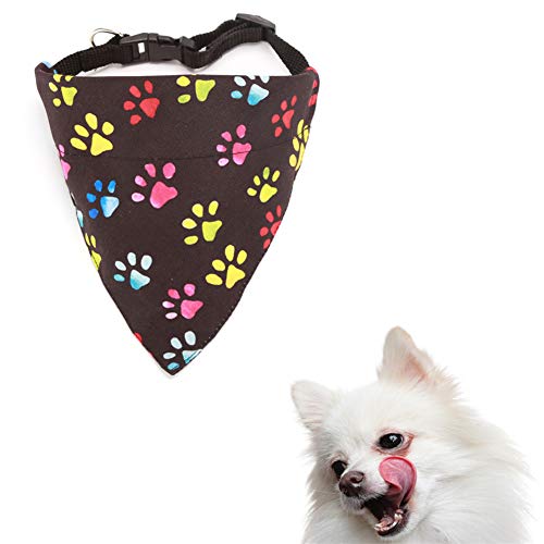 Csheng Hundehalstuch Katzenhalsband Hundezubehör Hundefußabdruckmuster Haustier Speicheltuch Heimtierbedarf Hundedreieckschal Hundezubehör Hundehalstuch Schal Zubehör Medium von Csheng