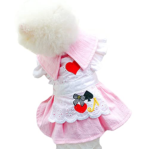 Csheng Hundekleider Welpenkleid Haustierpartykleid Niedliche Hundekleidung Für Herbst-Winter-Haustierkleidung Für Katzen Alice-Röcke Für Verschiedene Anlässe Im Innenbereich X-Large,pink von Csheng