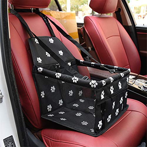 Csheng Hundekorb Auto Hunde Autositz Hundezubehör Hund Auto Hängematte Hundehängematte für Auto Hund Reisesitz für Auto Hundereiseträger Dog Booster Seat Black von Csheng