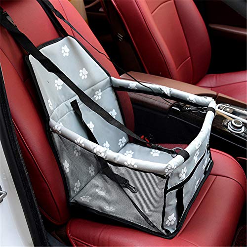 Csheng Hundekorb Auto Hunde Autositz Hundezubehör Hund Auto Hängematte Hundehängematte für Auto Hund Reisesitz für Auto Hundereiseträger Dog Booster Seat Gray von Csheng