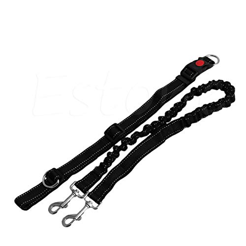 Csheng Hundeleine Kleine Hund Hundeleine Große Hunde Hundeleine Für Kleine Hunde Taille Hund Führen Hand Free Dog Walking Belt Anti-Pull-Hundeleine Hundelauf Bleifrei Black von Csheng