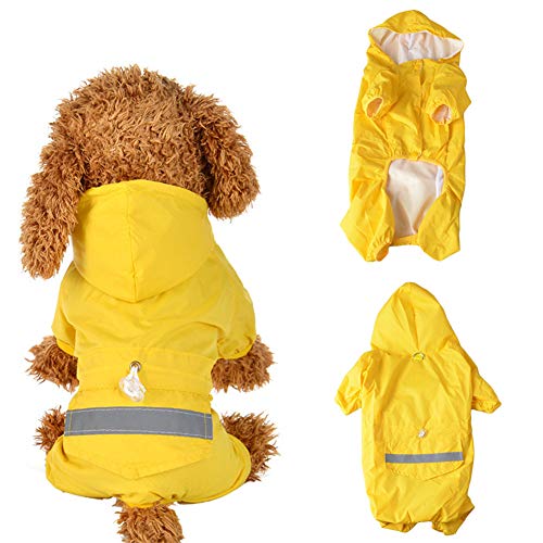 Csheng Hundemäntel Kleine Hundejacke Welpenmantel Hund Regenmantel Haustierbedarf Hundekleidung Transparente Welpen Haustier Regenmantel Haustier Regenmantel Hund Regenmäntel Yellow,3XL von Csheng