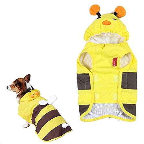 Csheng Hundemäntel Kleiner Haustier Regenmantel Hund Jacke Welpenmantel Hund Regenmantel wasserdichte Bienenkleidung Für Haustier Regenmantel Für Hunde Atmungsaktiver Verstellbarer 28 von Csheng