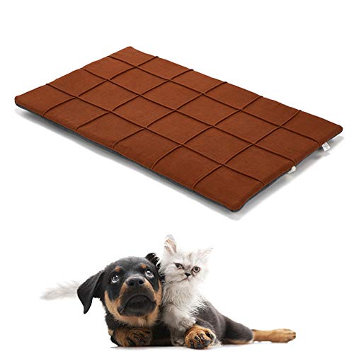 Csheng Hundematte Bett Flauschige Katzenmatte Weiche Vier Jahreszeiten Haustier Sofa Kissen Fleece Haustier Bett Kissen Haustier Hund Käfig Kissen Hund Komfort Bett Welpen Decken Camel,XXS von Csheng