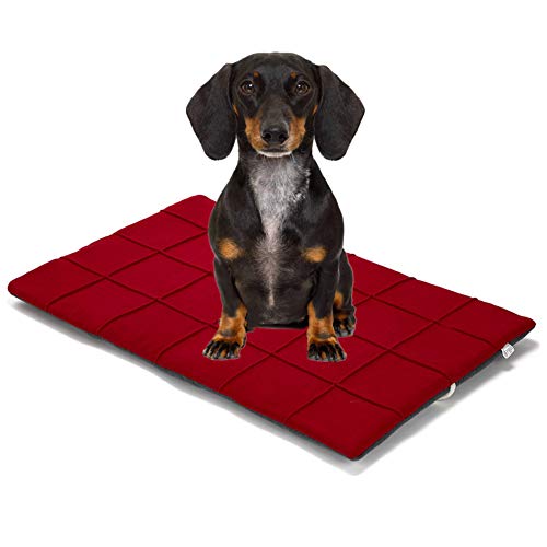 Csheng Hundematte Bett Flauschige Katzenmatte Weiche Vier Jahreszeiten Haustier Sofa Kissen Fleece Haustier Bett Kissen Haustier Hund Käfig Kissen Hund Komfort Bett Welpen Decken red,XXS von Csheng