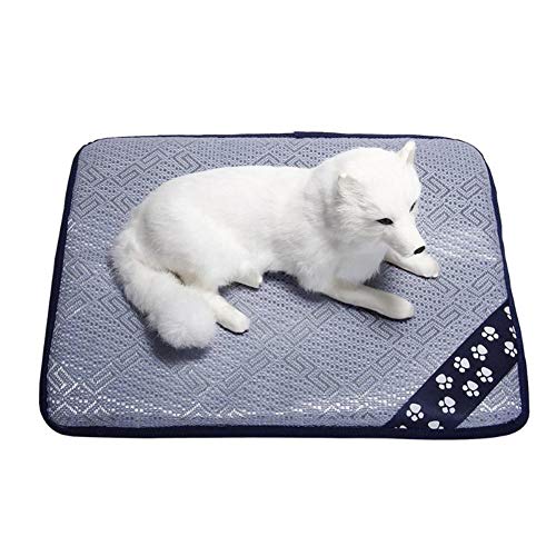 Csheng Hundematte Hund Cool Pad Pet Kühlmatten Pet Ice Silk Mat Pet Ice Pad Ice Silk Sommerschlafmatte Dog Cat Eismatte Summer Sleeping Bed Cool Halten Medium von Csheng