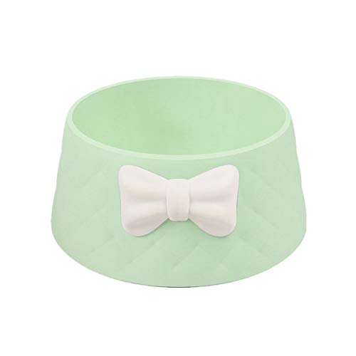 Csheng Hundenäpfe Hundenäpfe Hundenäpfe Katzenschüssel Bowknot Pet Bowl Katzenhund Reisschüssel Rice Bowl Food Bowl Plastikreisehunde Bowl Cat Water Bowl Hundenäpfe Green von Csheng