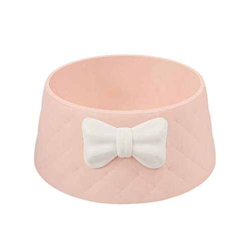 Csheng Hundenäpfe Hundenäpfe Hundenäpfe Katzenschüssel Bowknot Pet Bowl Katzenhund Reisschüssel Rice Bowl Food Bowl Plastikreisehunde Bowl Cat Water Bowl Hundenäpfe pink von Csheng