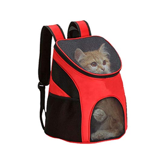 Csheng Hundetasche Hunderucksack Hundetragetasche Katzen Rucksack Katzenrucksack Katzentransporttasche Tragetasche Atmungsaktive Transporttasche FüR KatzenrucksäCke Mit Netz von Csheng