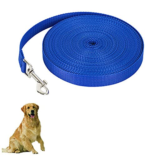 Csheng Hundetraining Leine Leine Trainingsleine Für Hunde Hundeleinen Hundeleine Haustierbedarf Gurtband Hundeleine Leine Hundelauf Hundeleine Für Outdoor-Training Laufen Gehleine Blue,10m von Csheng