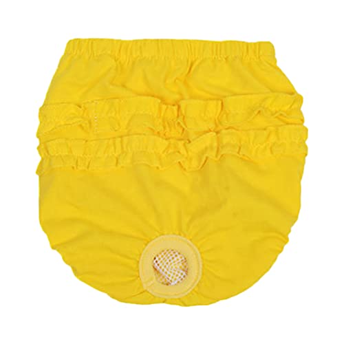 Csheng Hundewindeln Hundehosen Heimtierbedarf Farbe Spitze Pet Physiologische Hosen Hund Menstruationshosen Höschen Hundesaison Hosen Hund Periode Hosen 15,Yellow von Csheng