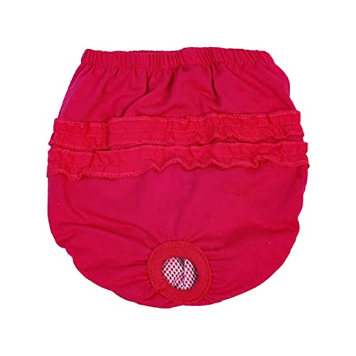 Csheng Hundewindeln Hundehosen Heimtierbedarf Farbe Spitze Pet Physiologische Hosen Hund Menstruationshosen Höschen Hundesaison Hosen Hund Periode Hosen 20,Rose red von Csheng