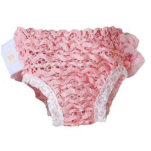 Csheng Hundewindeln Hundehosen Hundehosen Für Hündinnen In Der Saison Chiffon Denim Physiologische Hosen Sicherheitsunterhosen Haustier Hunde Katzen Bequem Und Atmungsaktiv pink,M von Csheng