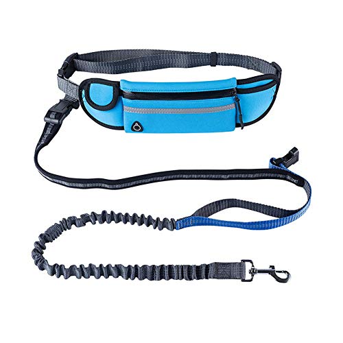 Csheng Joggingleine Hunde Joggingleine Hund Mit Bauchgu Hundegürtel Hundegürtel Slip Lead Für Hunde Hundetraining Freisprech-Hundeleine Laufender Hund Führt Die Hände Frei Hundelauf Bleifrei blue von Csheng