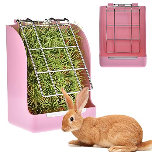 Csheng Kaninchen Heu Feeder Heu Rack Kaninchen Gras Rahmen Frühling Gras Rahmen Totoro Heimtierbedarf Meerschweinchen Kaninchen Futter Gras Korb Gras Rahmen Kaninchen Heu pink von Csheng