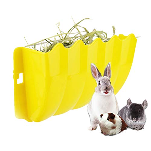 Csheng Kaninchen Wasserflasche Kaninchen Futternapf Außerhalb Kleintier Gras Rack Kann Kleines Haustier Gras Korb Gras Topf Kaninchen Chinchilla Meerschweinchen Zubehör Reparieren Fix Yellow von Csheng