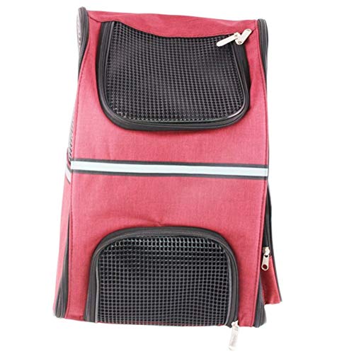 Csheng Katzenrucksack Hunderucksack Welpenträger für kleine Hunde Hundeträger Handtasche Tragbarer Haustierträger Kleiner Hundeträger Pet Travel Carrier red von Csheng