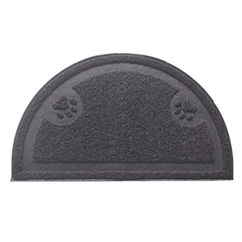 Csheng Katzenstreu Matte Katzenmatte Katzenklo Napfunterlage Katzen Katzenmatte Katzentoilette Matte Katzen Matte Napfunterlage Groß rutschfeste Haustiermatte Black von Csheng