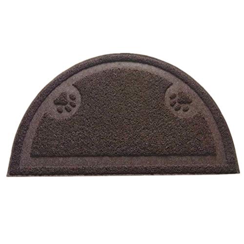 Csheng Katzenstreu Matte Katzenmatte Katzenklo Napfunterlage Katzen Katzenmatte Katzentoilette Matte Katzen Matte Napfunterlage Groß rutschfeste Haustiermatte Brown von Csheng