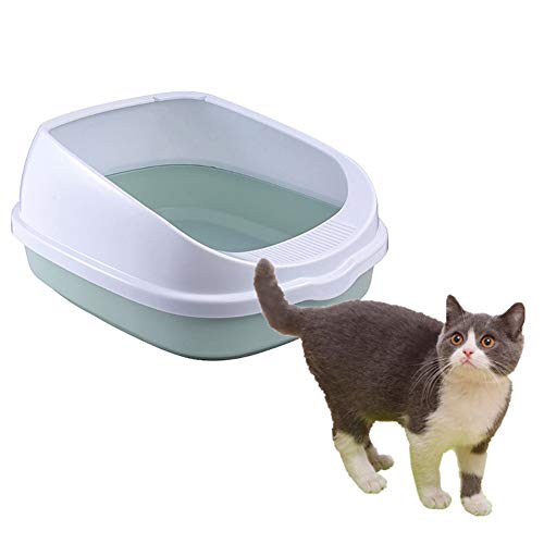 Csheng Katzentoilette Katzenklo Selbstreinigende Katzenstreu Selbstreinigende Katzentoilette Anti-Splash-Bettpfanne Kaninchenstreu Tablett Katzentoilette Blue von Csheng