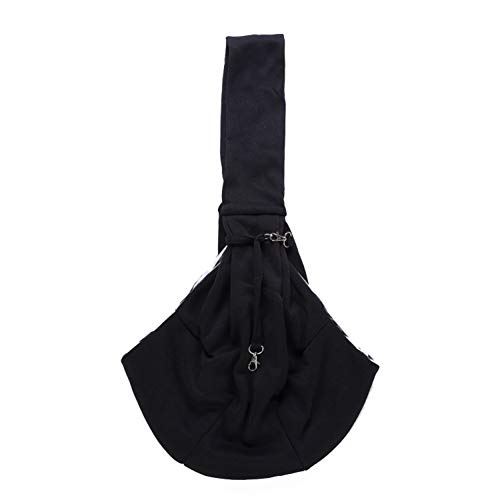 Csheng Katzentragetasche Haustiertragetasche Haustiertasche Schulter-Diagonaltasche Hunderucksack Ausflugs-Haustiertasche Atmungsaktive Tragetasche Hundereisetasche 188-black von Csheng