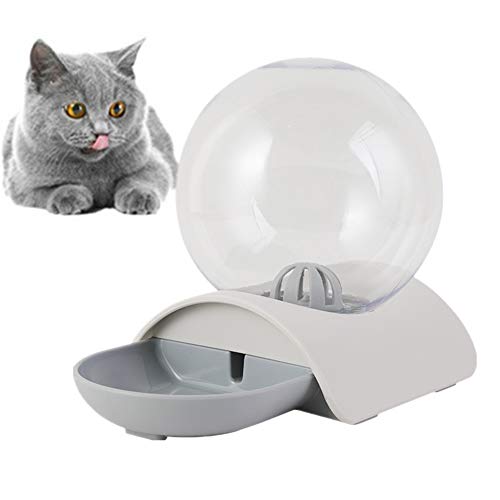 Csheng Katzenwasserspender Hundewasserspender Haustierwasserspender Bubble Pet Wasserspender Mit Automatischer Wasserzufuhr Für Hunde Und Katzen Für Haustiere Futter Regelmäßig Verteilen Gray von Csheng