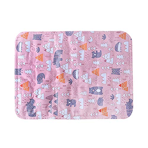 Csheng Kühlmatte Für Hunde Hund Kühlmatte Hund EIS Pad Haustier EIS Pad Sommer Cartoon EIS Pad Sommer Kühl Pad Katzengel Soft Pad Kühl Pad Haustier EIS Pad Large,pink von Csheng