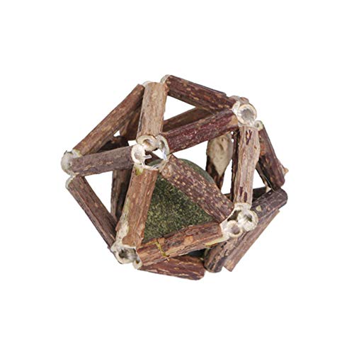 Csheng Melting Mint Exquisite Ball Selbstheilendes Katzenspielzeug Holzkauen Bissbeständige Zähne Reinigung Katzenballzubehör Welpen Kauspielzeug Welpen Beißspielzeug von Csheng