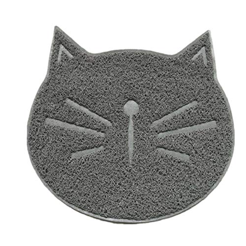 Csheng Napfunterlage Katzen Katzenmatte Katzentoilette Matte Katzen Matte Katzenklomatte Katzenstreu Hundenapf Unterlage Napfunterlage Hund Gray von Csheng