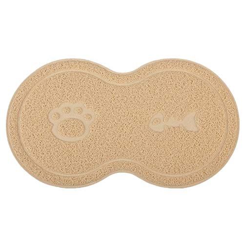 Csheng Napfunterlage Katzen Napfunterlage Hund Katzenfütterungsmatte Katzenstreu Mat Katzenmatten Für Futternäpfe Katzenstreufänger Mat Cream Colored von Csheng