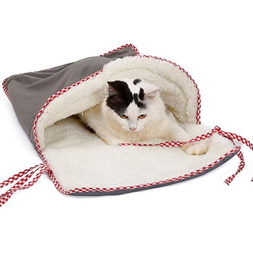 Csheng Pet Bed Rechteckige Hundehütte Verdickt Warme Warme Matte Katze Schlafsack Katze Spielen Tunnel Warmes Haus Winter Katzenhaus Kalte Proof Decke Katzenstreu Für Den Innen von Csheng