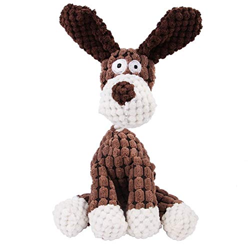 Csheng Puppy Chew Toys Welpenzahnspielzeug Kauspielzeug Für Welpen Vocal Toy Hundespielzeug Quietschendes Haustierspielzeug Haustierspielzeug Plüschhund Molar Bite Resistant Toy Nettes Brown von Csheng