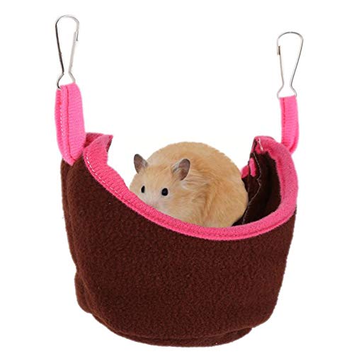 Csheng Ratte Hängematten Hamster Hängematte Hamster Barren Nest Warmes Vogelnest Hängender Hamster Vogel Hängemattennest Hamsternest Papageien Hängematte Für Kleine Haustiere Zum Spielen Brown von Csheng