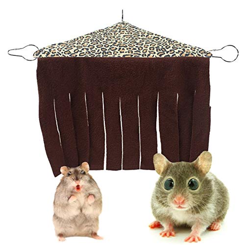 Csheng Ratte Hängematten Hamster Hängematte Haustier Hängematte Kleines Haustier Quaste Ecke Haus Zelt Eichhörnchen Chinchilla Kaninchen Hamster Meerschweinchen Vogel Für Kleine Leopard Print b von Csheng