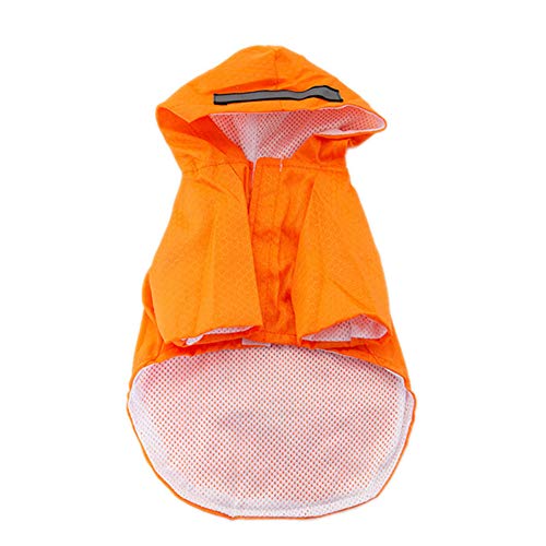 Csheng Regenmäntel Für Hunde Haustier Regenmantel Kleiner Hundemantel Hundejacke Welpenmantel Doppelschichtige Hundekleidung Mit Taschen Winddichter Regen- Und Schneesicherer orange,25 von Csheng