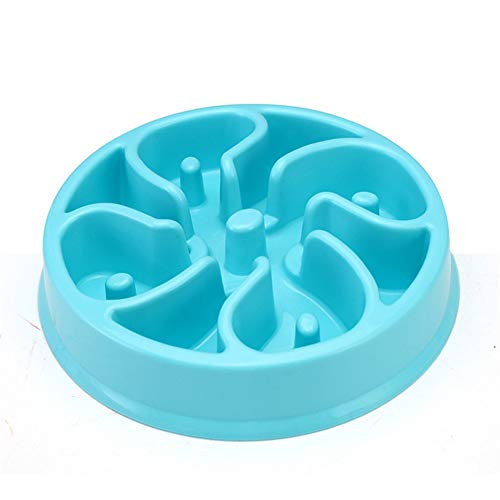 Csheng Slow Feeder Hundenapf Hund Slow Feeder Bowl Kunststoff Haustier Ersticken Verhinderung Hundenapf Hund Slow Food Bowl Katzenfütterung Training Utensilien Haustier Gesunde Fressnapf Blue von Csheng