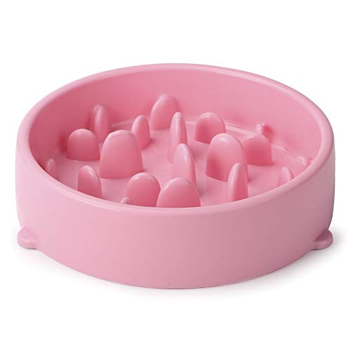 Csheng Slow Feeder Hundenapf Slow Eating Hundenapf Hundenapf Slow Food Puzzle Feeder Anti-Choking Slow Food Bowl rutschfeste Dicke Hundenapf Pet Supplies Personalisierte Hundenapf pink von Csheng