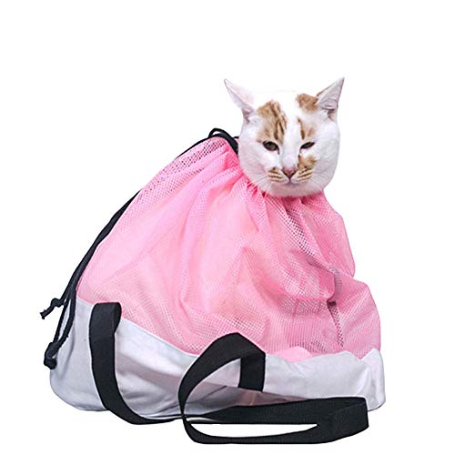 Csheng Tierpflegetasche Katzentasche Katzensack Fellpflege Katze Nagelschneiden Für Katzen Haustierwaschbeutel Pet Travel Carrier Katzenreinigungstasche Stoff Haustier Träger von Csheng