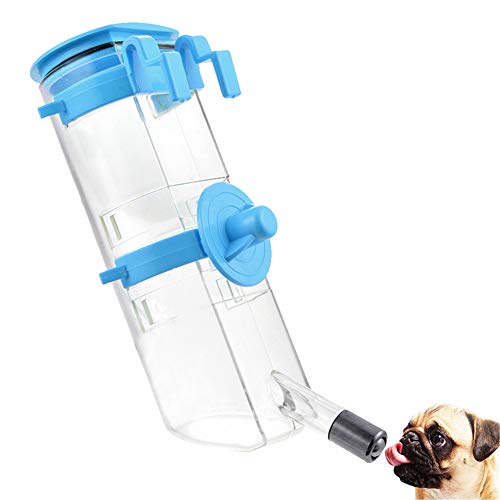 Csheng Tragbare Hundewasserflasche Hundewasserflasche Zum Gehen Haustierbedarf Hundewasserbecher Haustier Wasserflasche Haustier Hängetyp Trinkflasche Haustier Trinkbecher Welpe Blue,350ml von Csheng