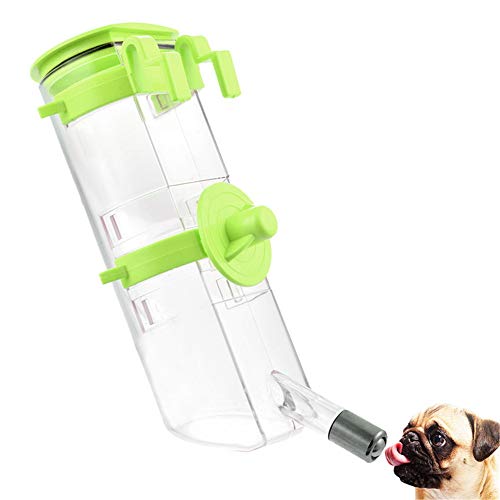 Csheng Tragbare Hundewasserflasche Hundewasserflasche Zum Gehen Haustierbedarf Hundewasserbecher Haustier Wasserflasche Haustier Hängetyp Trinkflasche Haustier Trinkbecher Welpe Green,350ml von Csheng