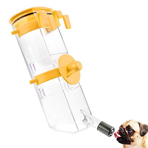 Csheng Tragbare Hundewasserflasche Hundewasserflasche Zum Gehen Haustierbedarf Hundewasserbecher Haustier Wasserflasche Haustier Hängetyp Trinkflasche Haustier Trinkbecher Welpe Yellow,350ml von Csheng