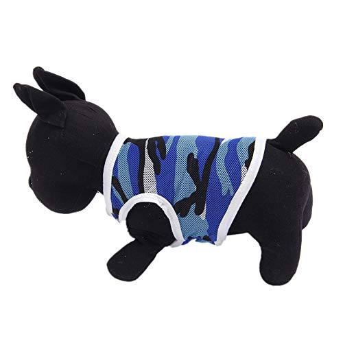 Csheng Welpen Weste Haustier Weste Hundekleidung Weste Haustier Atmungsaktive Weste Haustier Mesh Weste Haustier Hund Weste Sommerkleid Kleiner Hund Frühlings- Und Herbstkleid Blue,S von Csheng