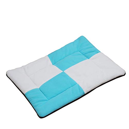 Csheng Welpendecke Katzenmatte Hundebettwäsche Flauschige Katzenmatte Haustierdecke Hundematte Bissbeständig Winter Warme Katze Haustier Zwinger Baumwollmatte Haustierkissen Warme Blue,45 von Csheng