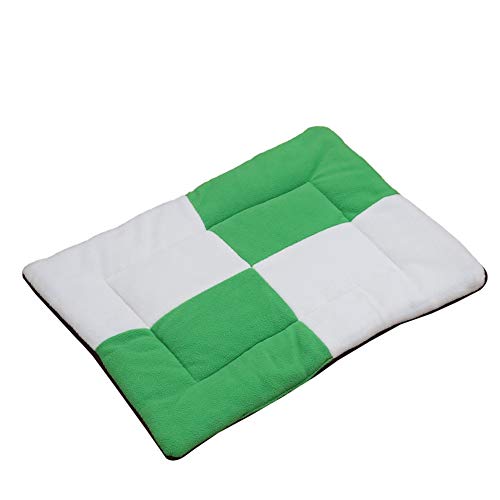 Csheng Welpendecke Katzenmatte Hundebettwäsche Flauschige Katzenmatte Haustierdecke Hundematte Bissbeständig Winter Warme Katze Haustier Zwinger Baumwollmatte Haustierkissen Warme Green,45 von Csheng