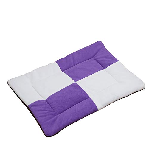 Csheng Welpendecke Katzenmatte Hundebettwäsche Flauschige Katzenmatte Haustierdecke Hundematte Bissbeständig Winter Warme Katze Haustier Zwinger Baumwollmatte Haustierkissen Warme Purple,45 von Csheng