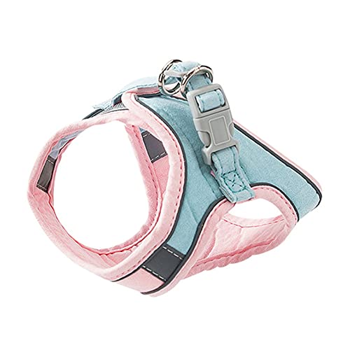 Csheng Welpengeschirr Hundeleine Hundeleine Hundegeschirre Haustier-Traktionsseil Weste-Typ Katze Universal Brustgeschirr Hundekette Hundezubehör Cat Walking Leine Medium,pink von Csheng