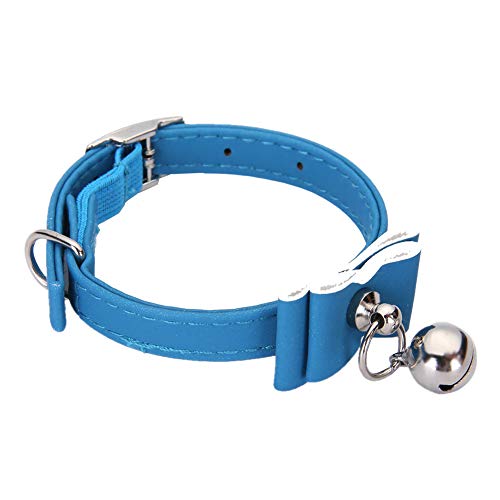 Csheng Welpenhalsband Hundehalsband Bowknot Glockenhalsband Niedliche Glocke Kleines Hundehalsband Katzenhalsband Weiches Hundehalsband Süßes Hundehalsband Für Indoor-Spiele Oder Blue von Csheng