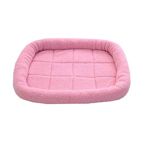 Csheng Winter Warmes Katzenbett Quadratischer Lammwolle-Zwinger Neue Haustiermatte Winterhundematte Kleiner Und Mittelgroßer Hund Winter-Haustierbedarf Warmer Katzenstreu Für Den pink,M von Csheng